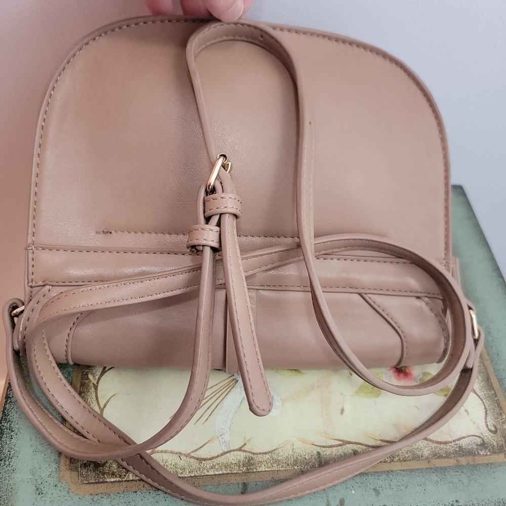 Sole Society Vegan Leather Tan Cross Body - Picture 7 of 13